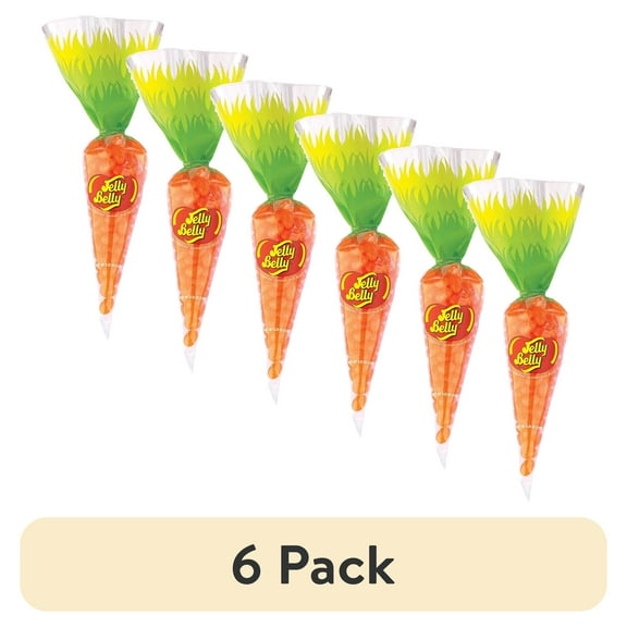 (6 pack) Jelly Belly Baby Easter Carrot Tangerine Jelly Beans - 4.25 oz Bag