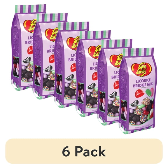 (6 pack) Jelly Belly Licorice Bridge Mix - 6.75-oz. Bag