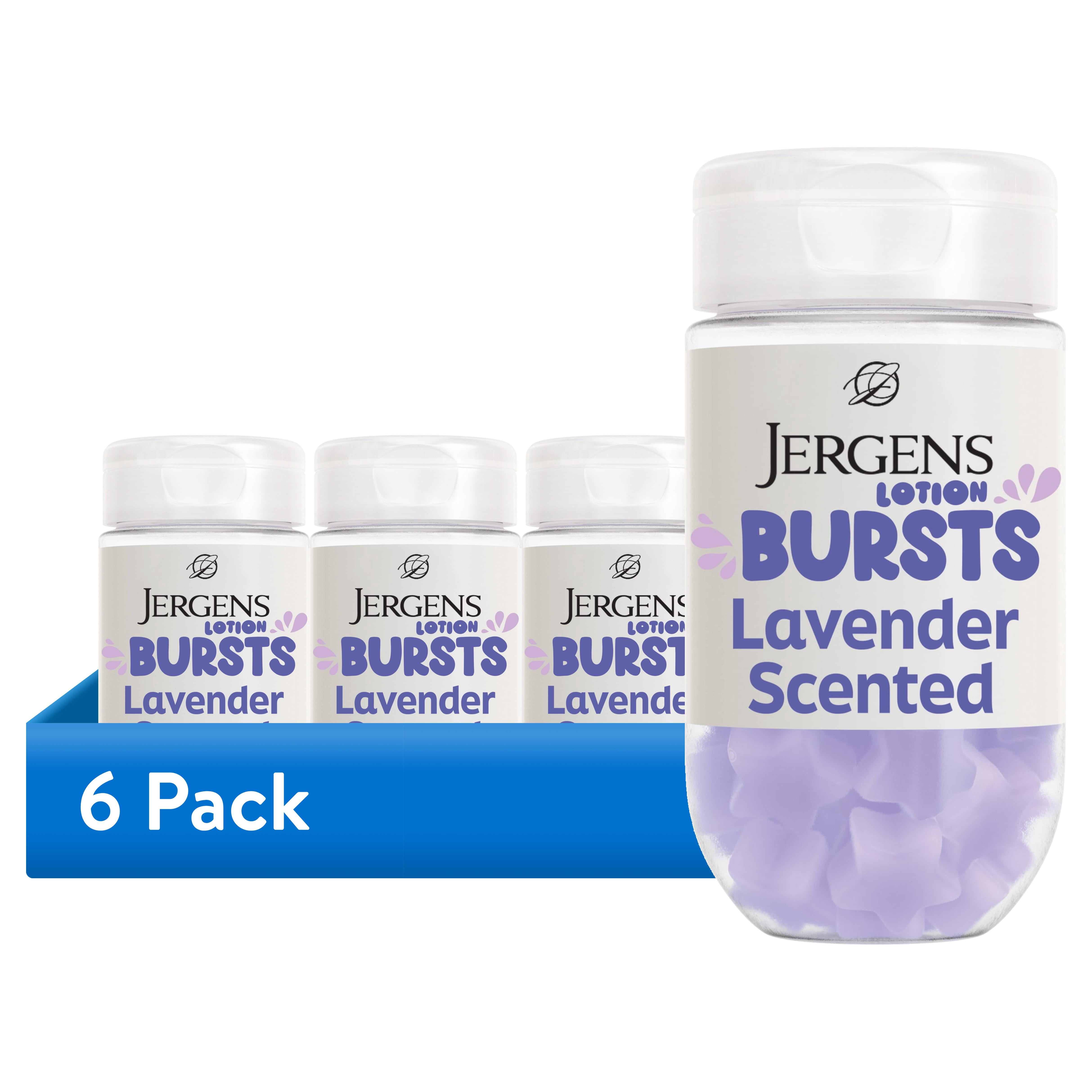 6 pack) Jergens Lavender Lotion Bursts, Squishy Star-Shaped