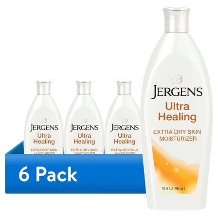 (6 pack) Jergens Ultra Healing Hand And Body Lotion Dry Skin Moisturizer, Vitamins C, E, B5, 10 Oz