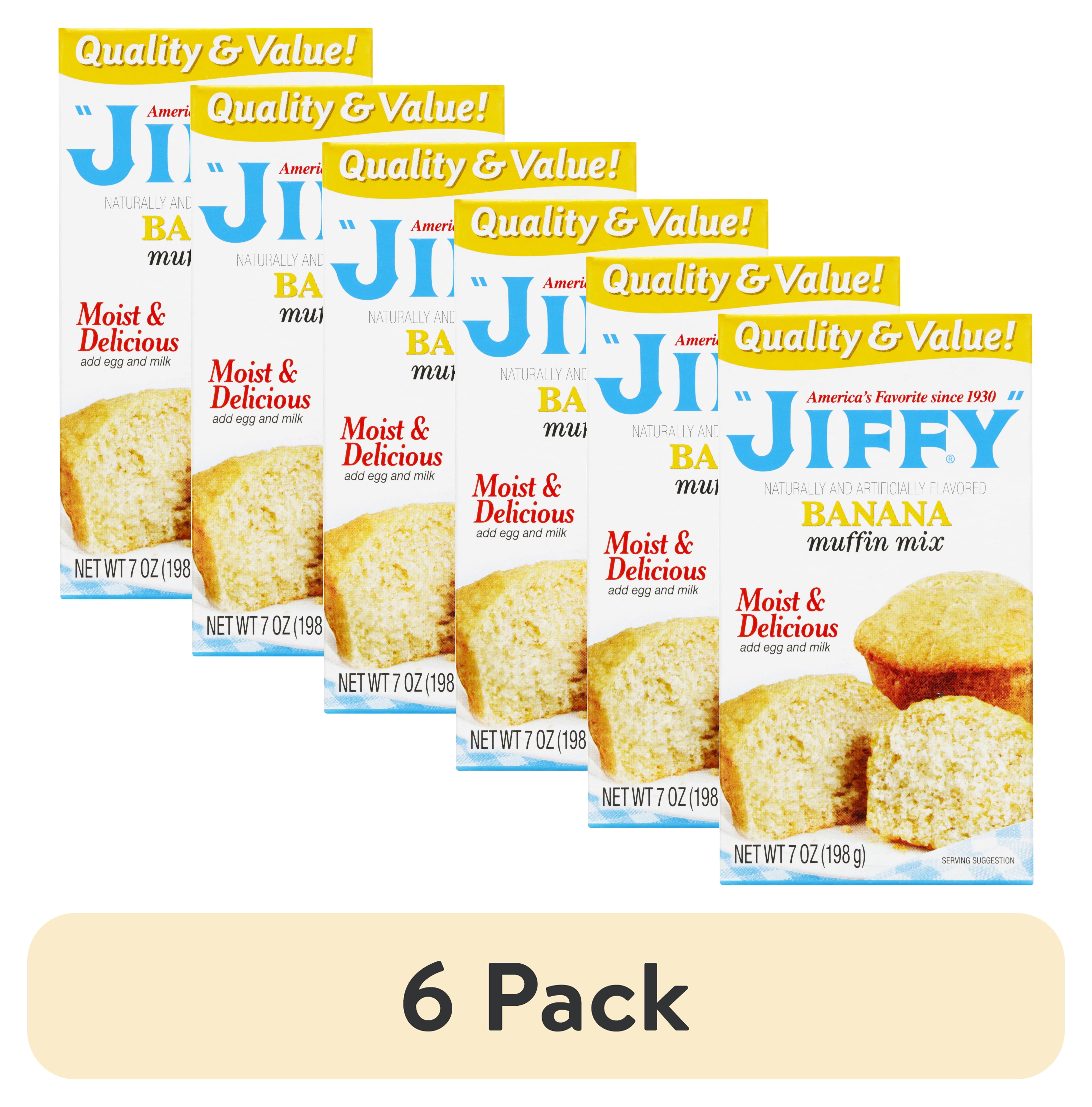 (6 pack) "JIFFY" Banana Muffin Mix, 7 oz Box