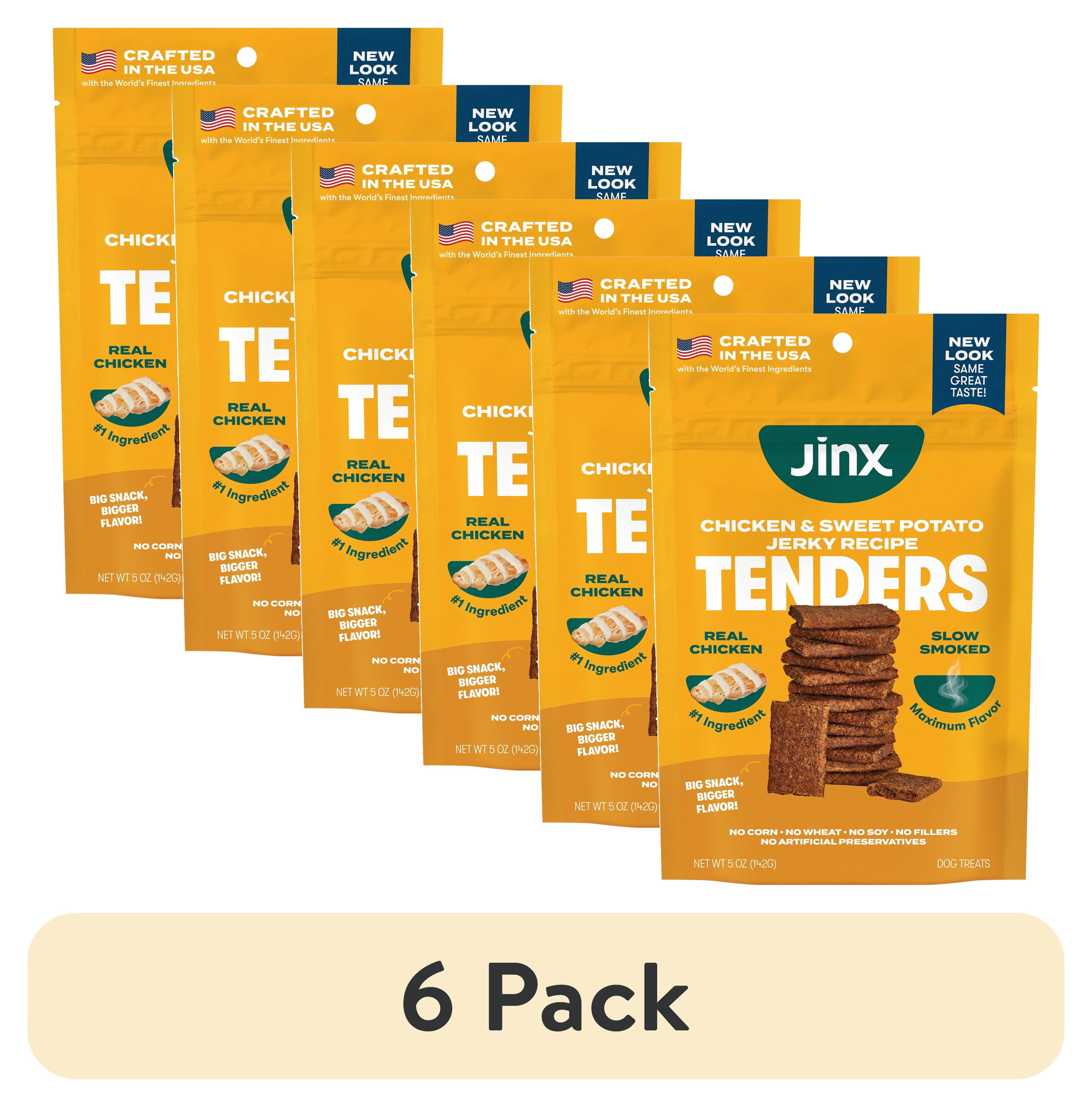 (6 pack) Jinx All Natural Slow-Smoked Chicken & Sweet Potato Flavor Jerky Tenders for Dogs, 5 oz Bag&nbsp;