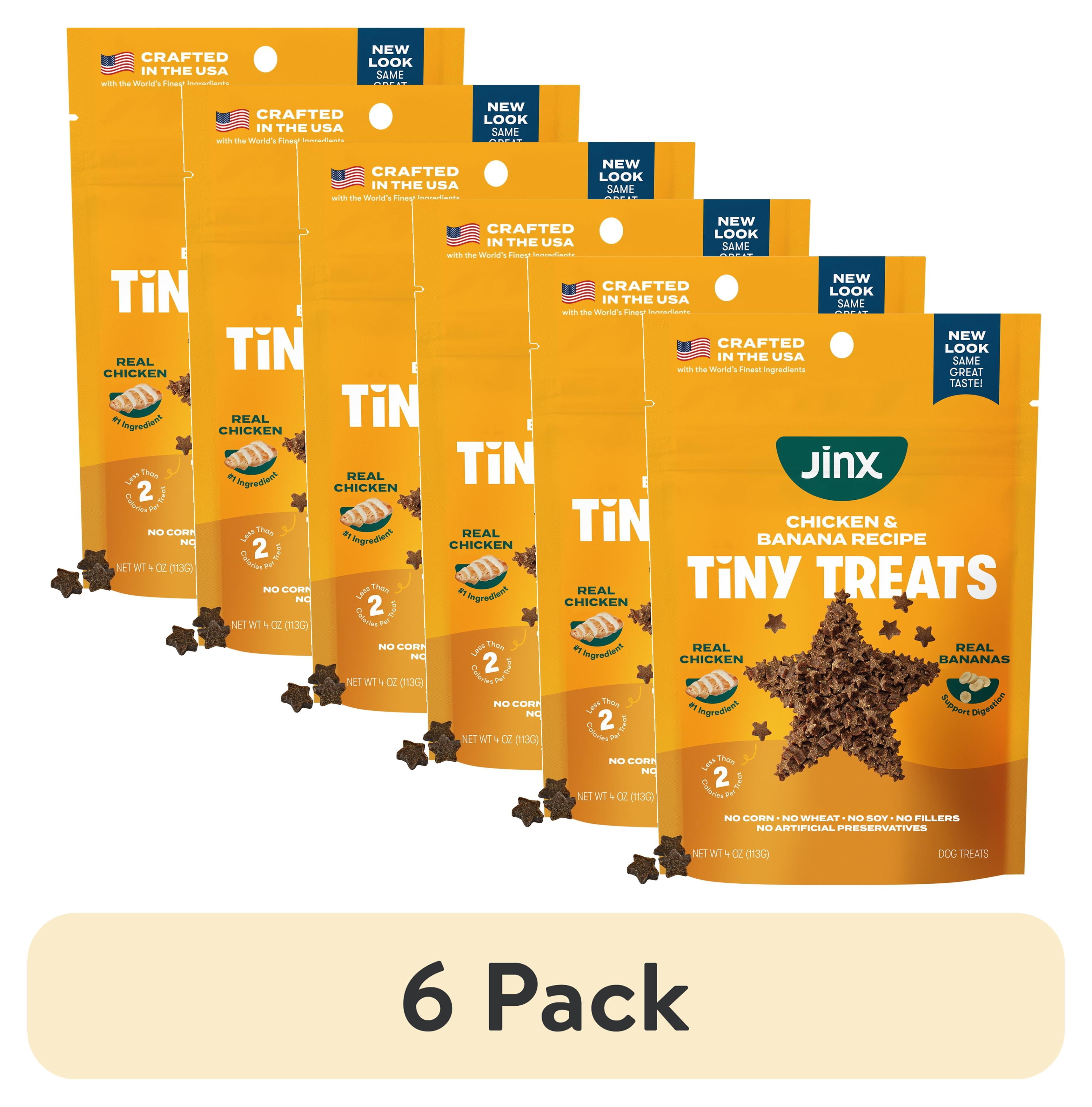 (6 pack) Jinx Chicken and Banana Tiny Treats Natural Dog Training Treats, 4 oz Bag