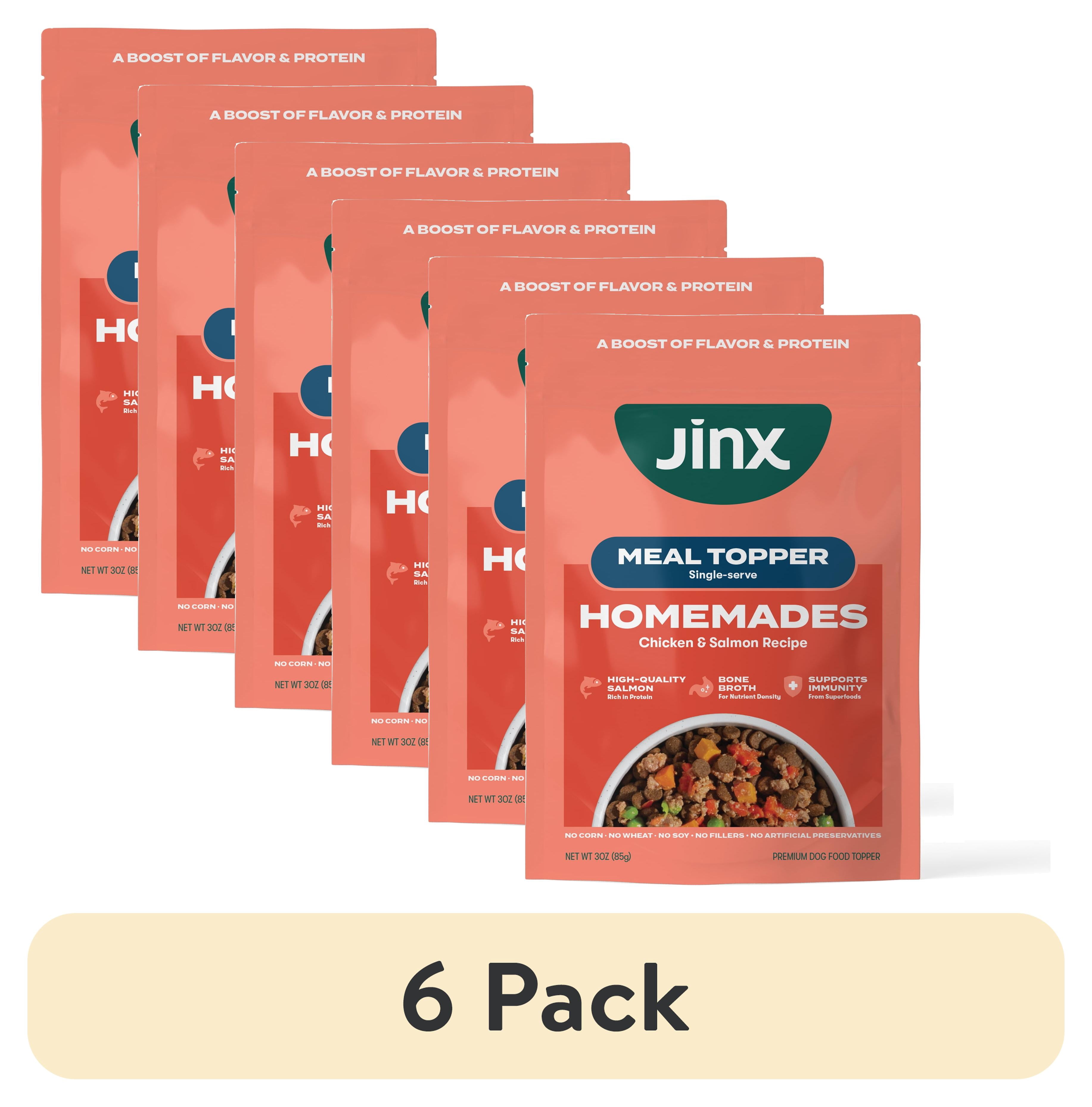 (6 pack) Jinx Homemades Chicken & Salmon Topper, 3 oz Pouch