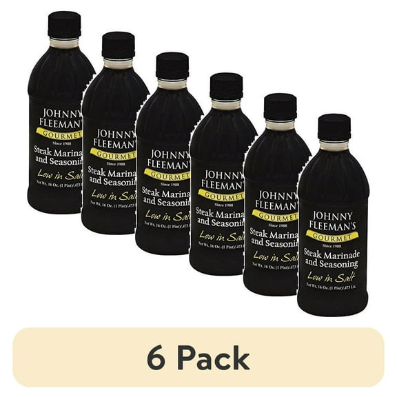 (6 pack) Johnnys Johnny Fleemans Marinade and Seasoning, 16 oz