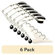 6 pack Johnson Original Beetle Spin Fishing Lure, White Red Dot, 1.1 in