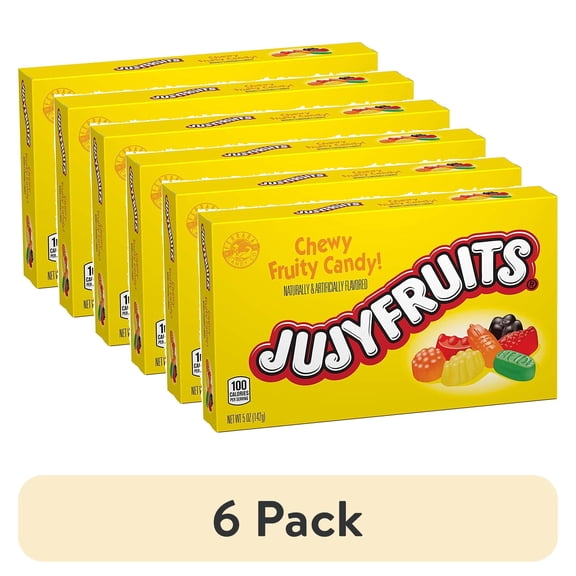 (6 pack) Jujyfruits Chewy Fruity Candies (Pack of 4) 5 oz