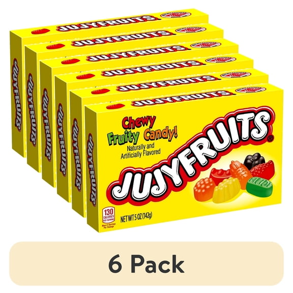 (6 pack) Jujyfruits Chewy Fruity Candy Theater Box 5oz (2 pack)