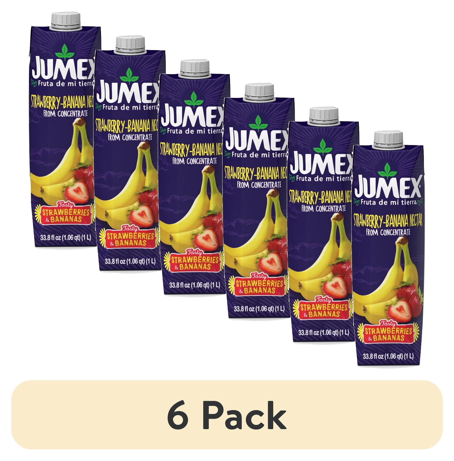 (6 pack) Jumex Strawberry Banana Nectar Juice, 33.8 fl oz