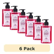 (6 pack) Juniper Clean Liquid Hand Soap, Kitchen or Bathroom Hand Soap, Rose Scent, 17 oz Pump Bottle