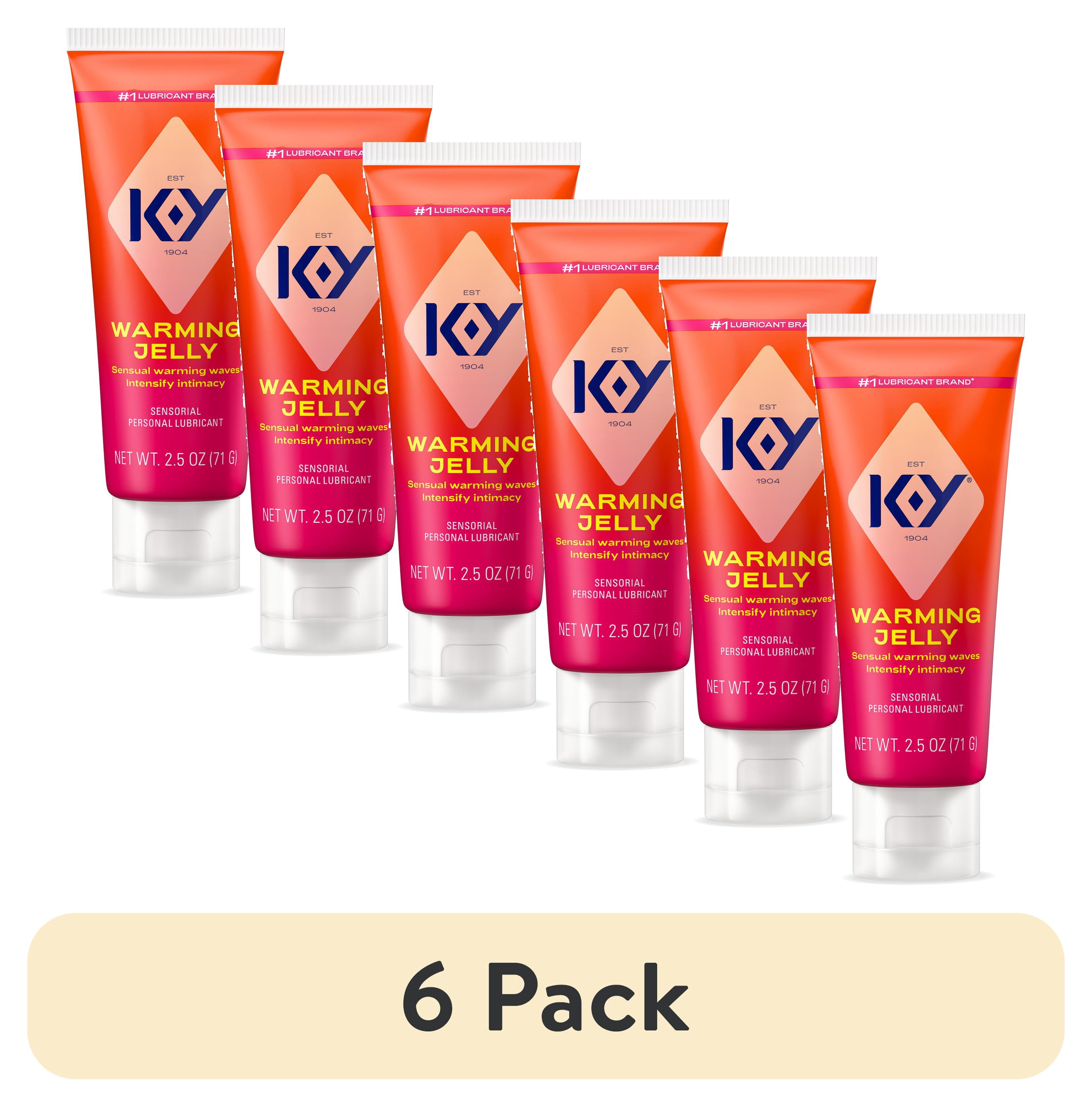 6 pack) K-Y Warming Jelly Lube, Sensorial Personal Lubricant, Glycol Based  Formula, Safe to Use with Latex Condoms, For Men, Women and Couples, 2.5 FL  OZ - Walmart.com