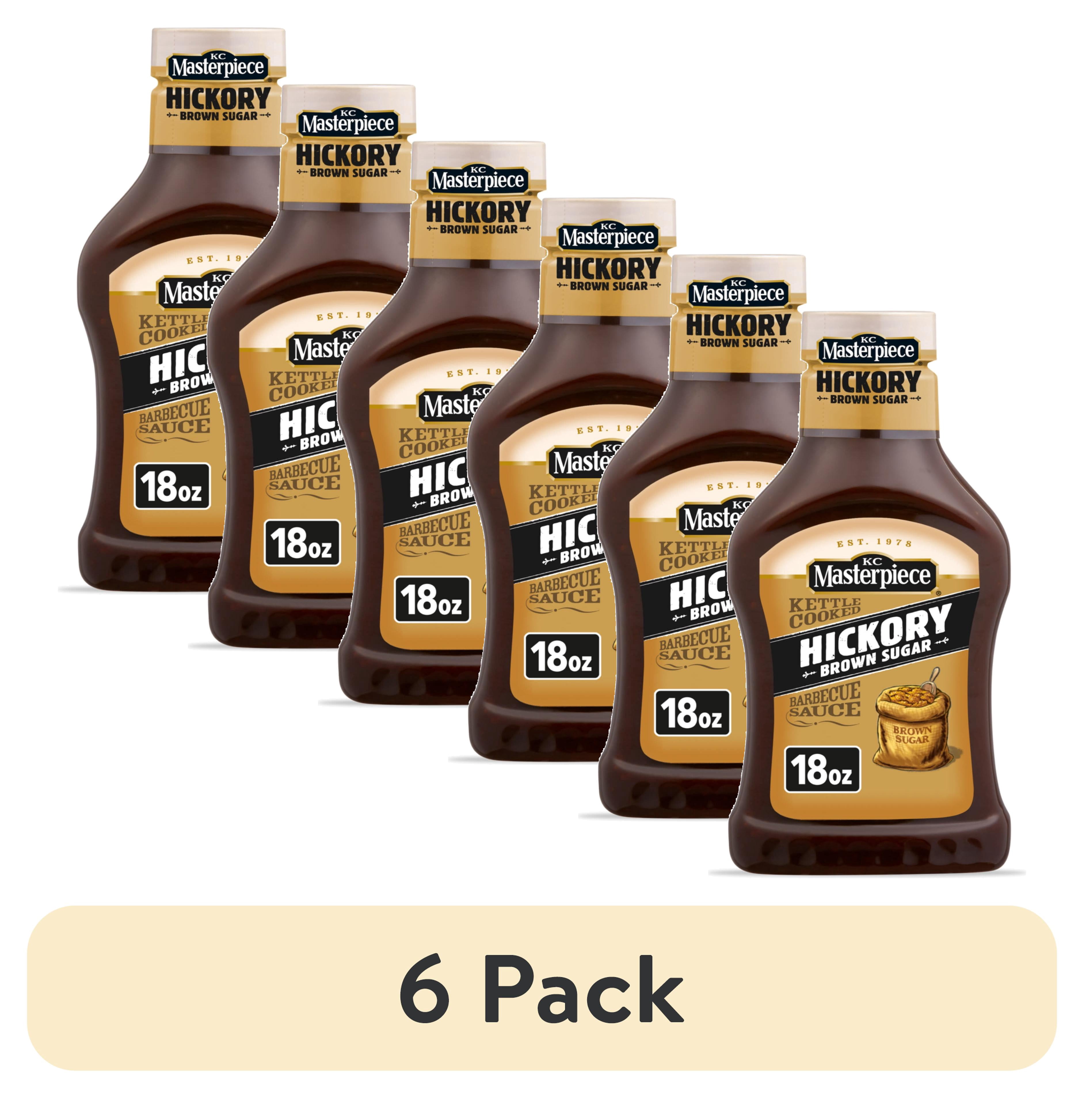 (6 pack) KC Masterpiece Hickory Brown Sugar Barbecue Sauce, 18 fl oz