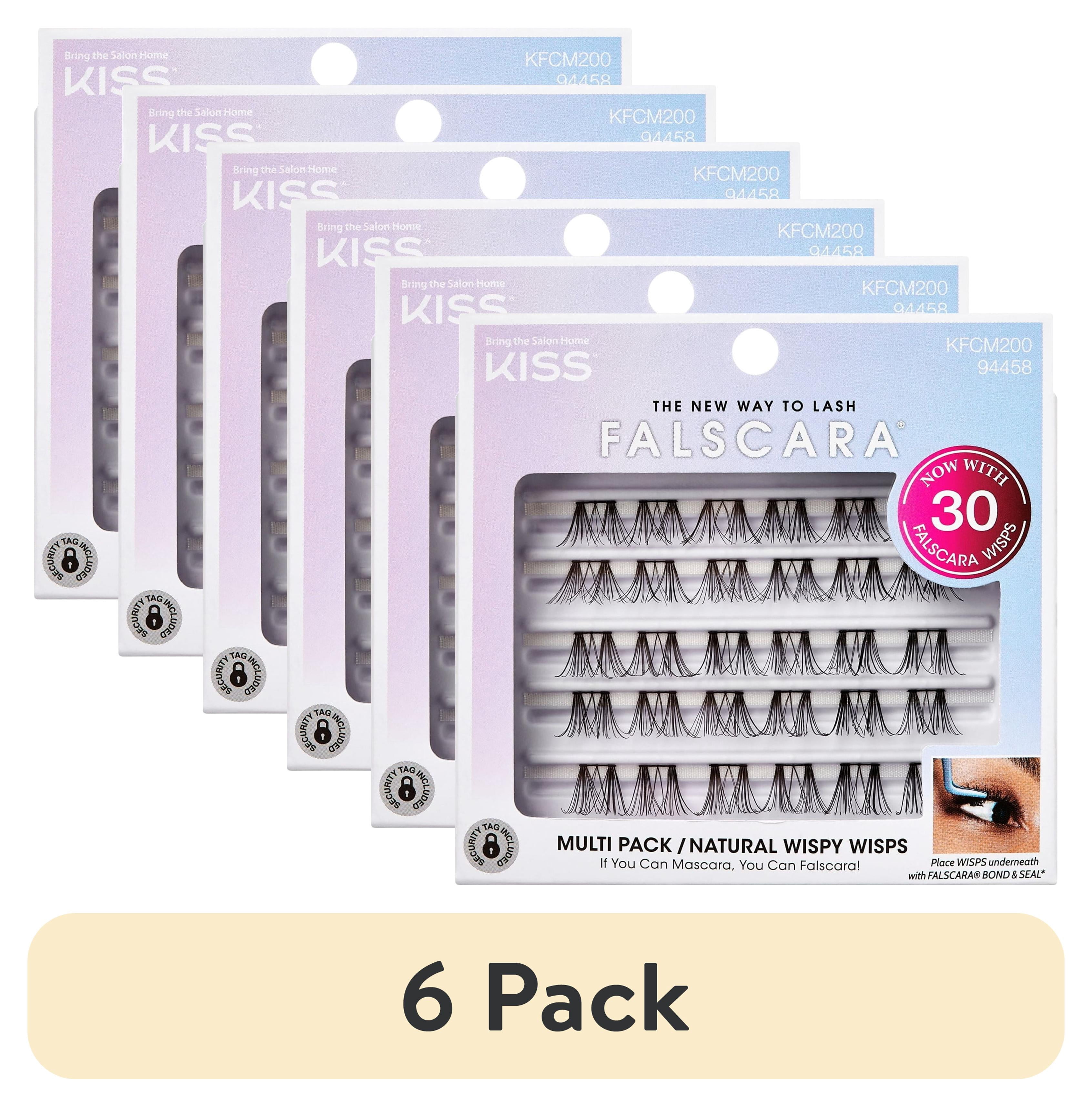 (6 pack) KISS Falscara DIY Eyelash Extensions Multipack, Natural Wispy ...