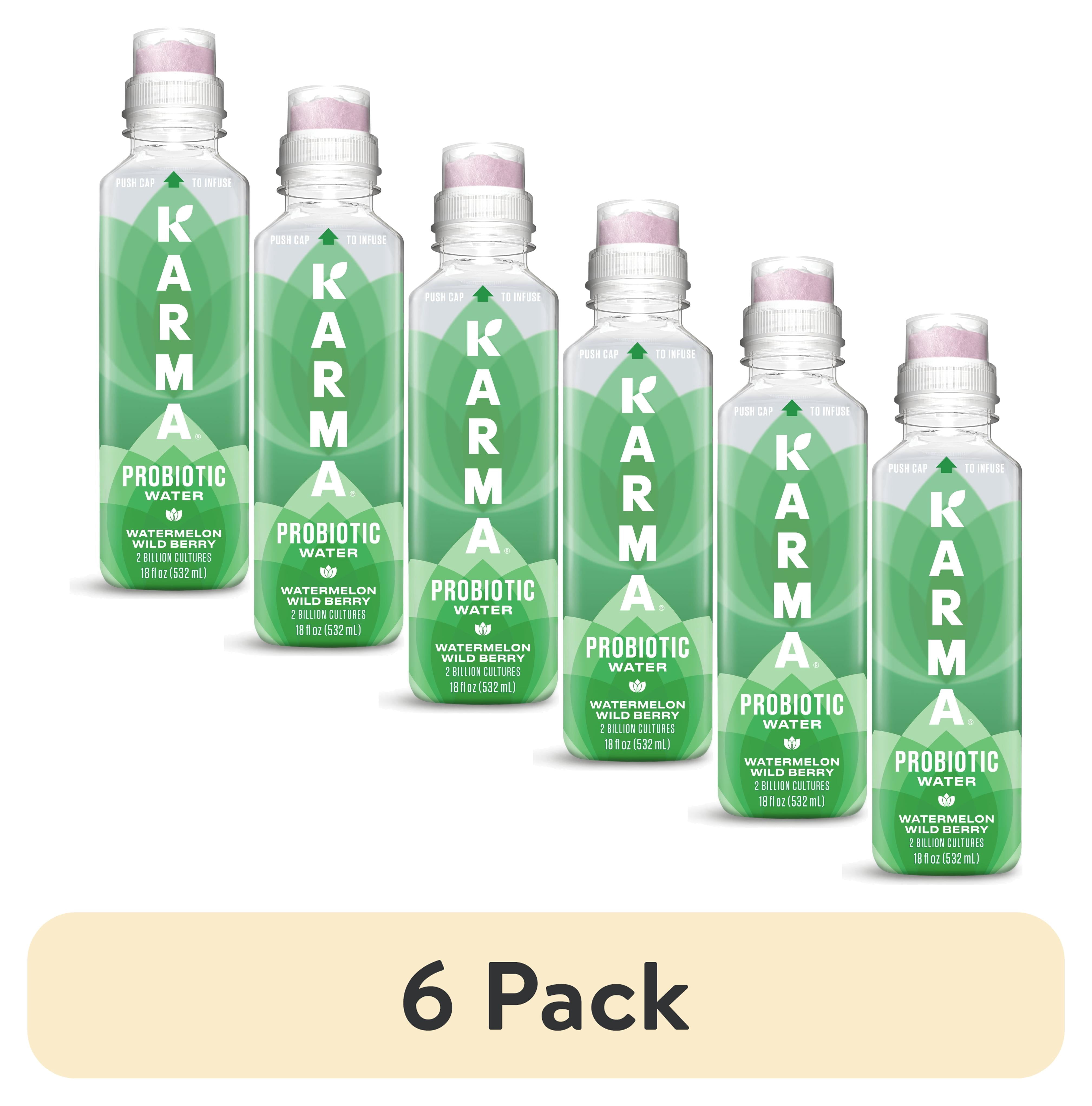 (6 pack) Karma Probiotic Water, Watermelon Wild Berry, 18 fl. oz., 1 Count Bottle