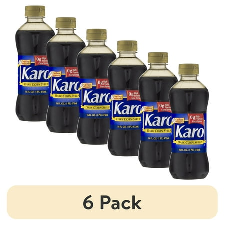 (6 pack) Karo Dark Corn Syrup with Molasses, 16 oz.