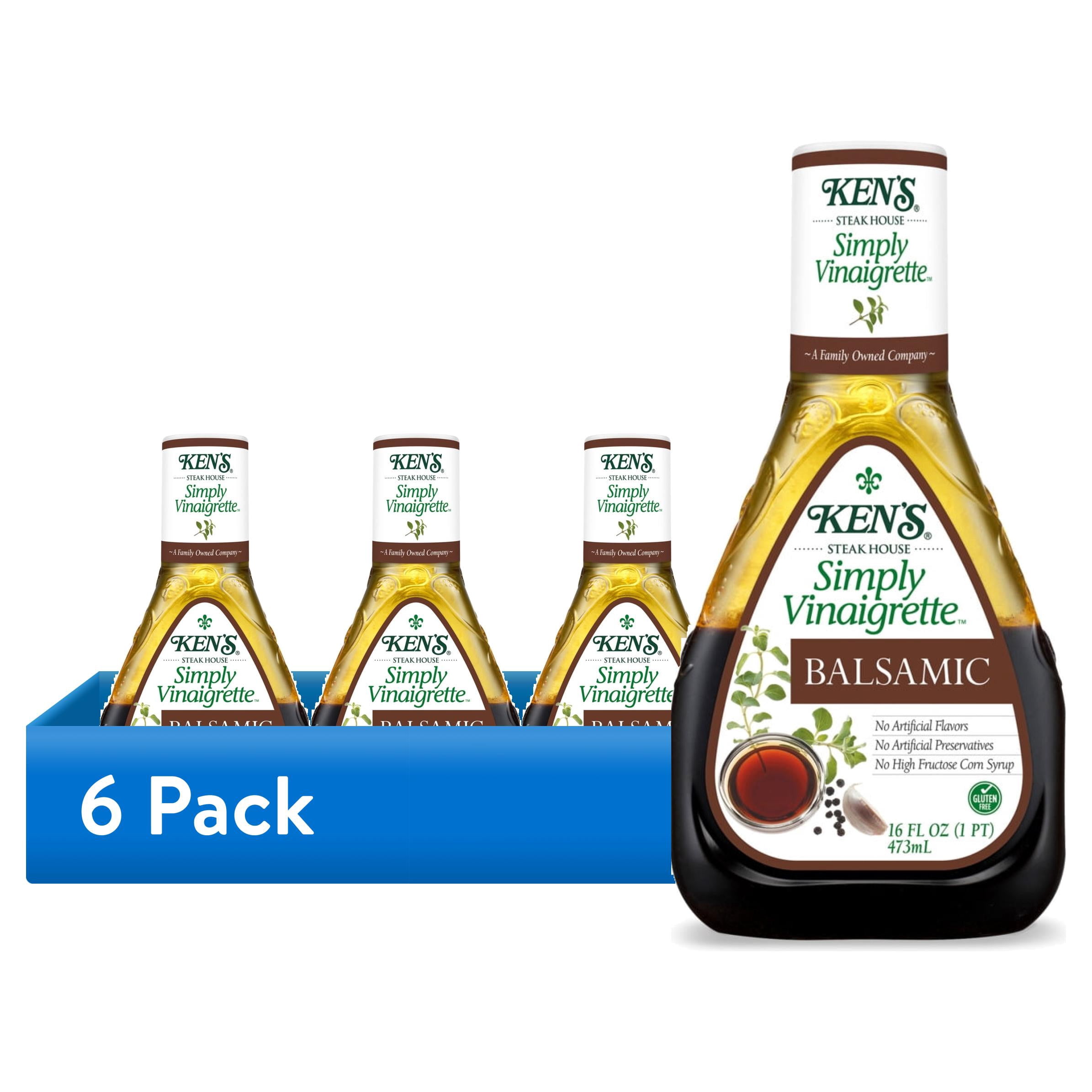 (6 pack) Ken's Steak House® Simply Vinaigrette Balsamic Salad Dressing 16 fl oz