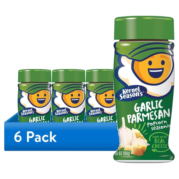 (6 pack) Kernel Season's Garlic Parmesan Popcorn Seasoning, 2.85 oz