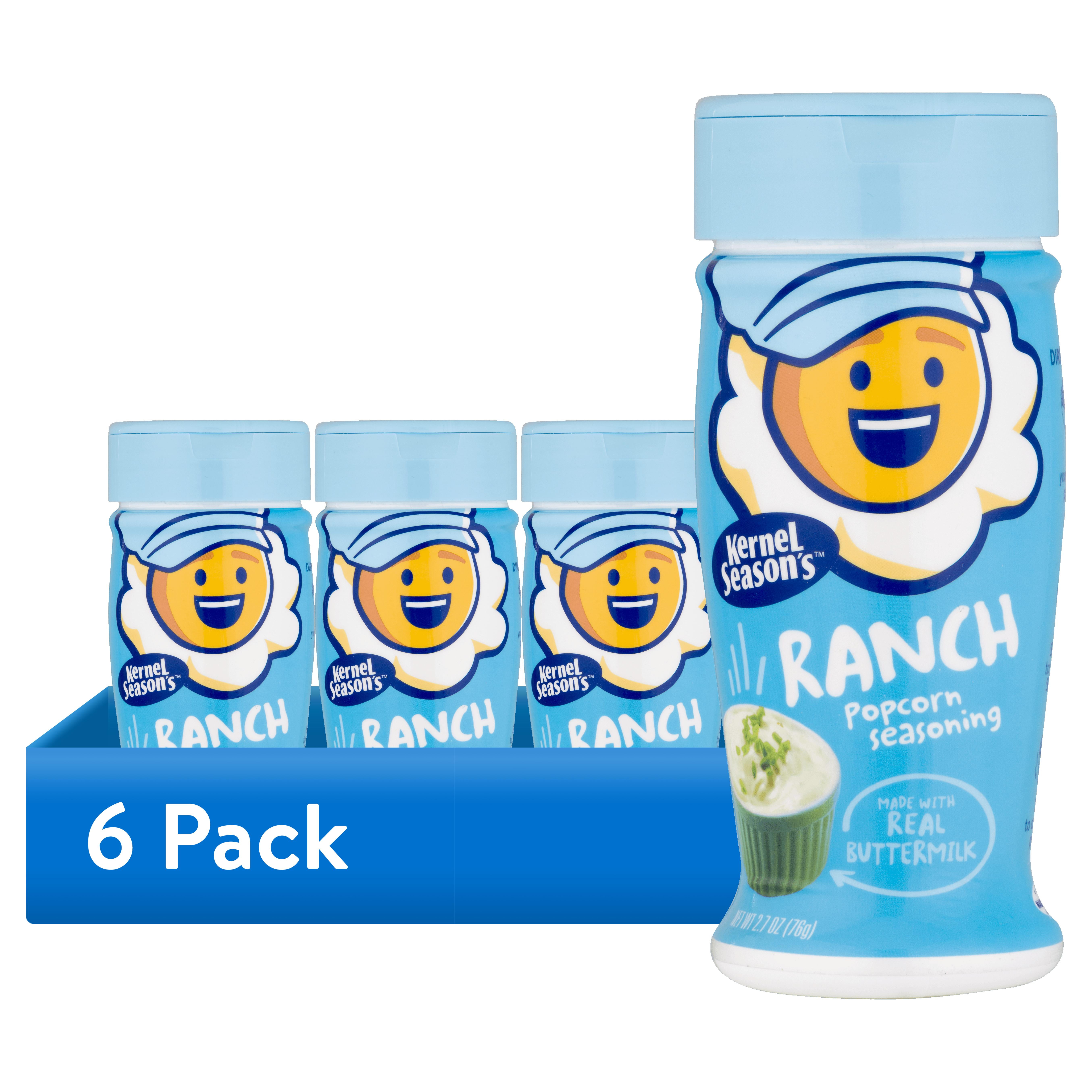 (6 pack) Kernel Season's Ranch Popcorn Seasoning, 2.7 oz.