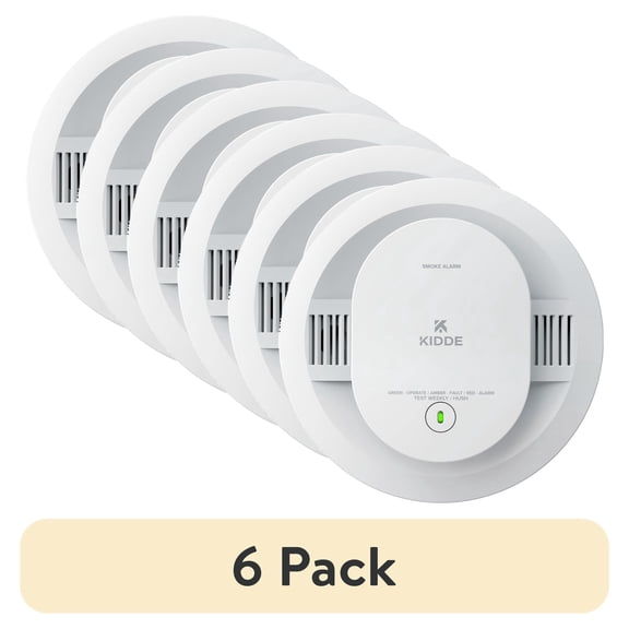 (6 pack) Kidde 20SDR Battery-Operated Photoelectric Smoke Detector