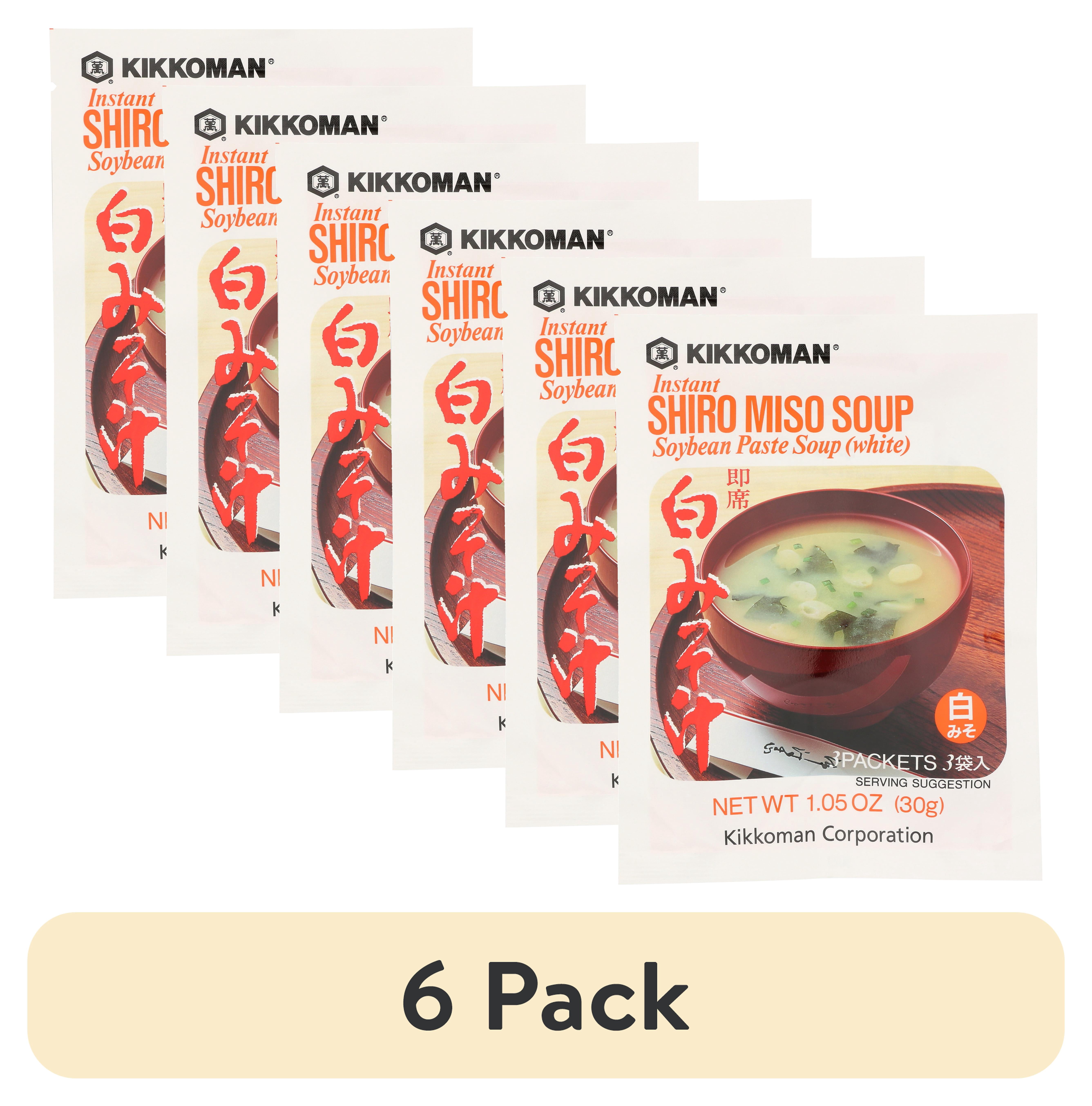 6 pack) Kikkoman Instant Shiro Miso Soup, 1.05 oz, 3 Packets