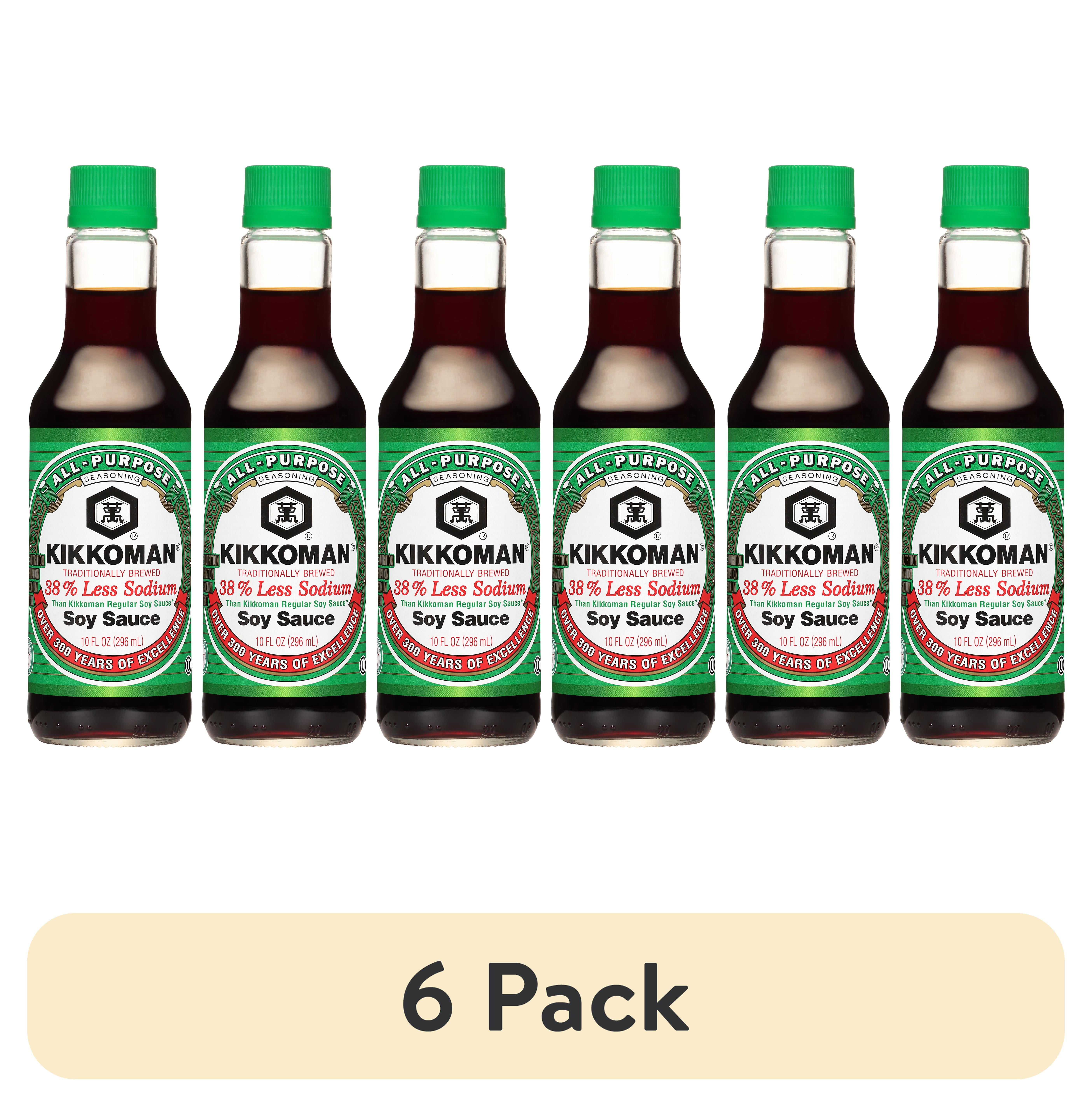 (6 pack) Kikkoman 38% Less Sodium Soy Sauce, 10.0 fl oz
