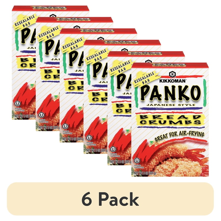 6 pack) Kikkoman Panko Japanese Style Breadcrumbs, 8 oz Box