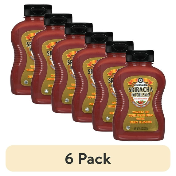 (6 pack) Kikkoman Sriracha Hot Chili Sauce, 10.6 oz