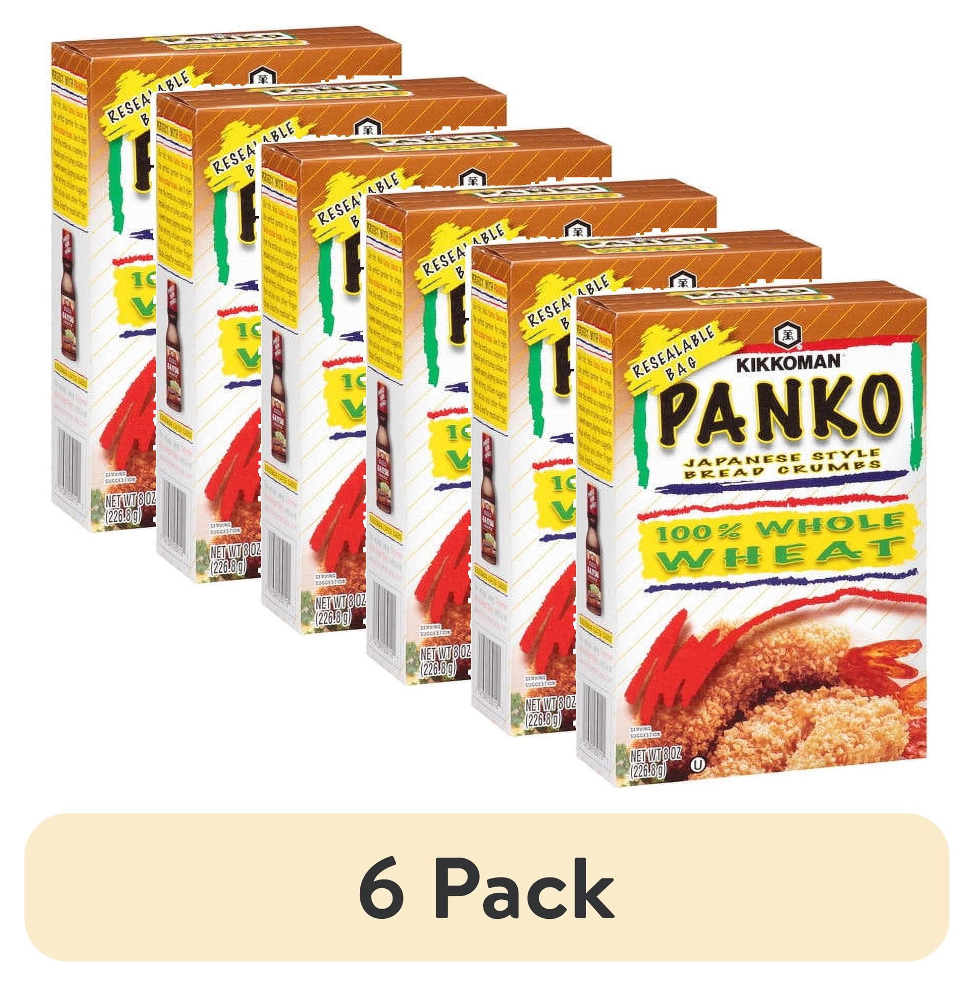 Kikkoman, Whole Wheat Panko Bread Crumbs, 8 oz, Larger Crispy