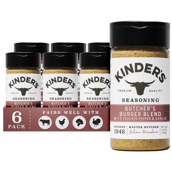 (6 pack) Kinder's Butcher's Burger Blend Seasoning, 5.5 oz