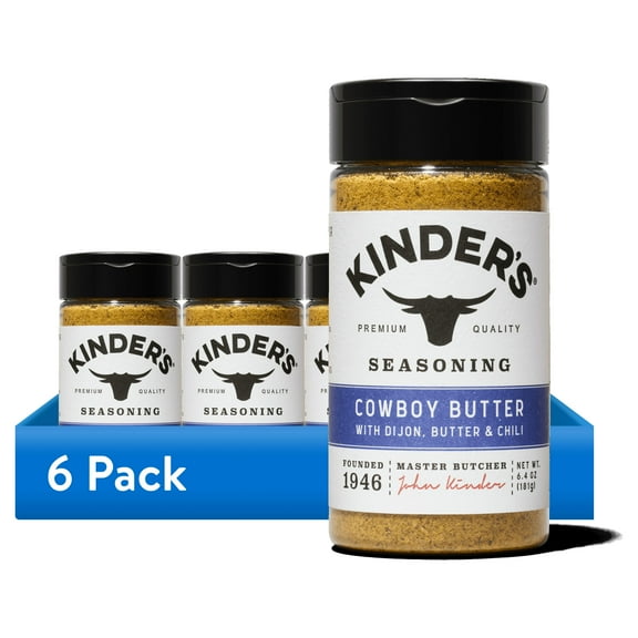 (6 pack) Kinder's Cowboy Butter Seasoning, 6.4oz