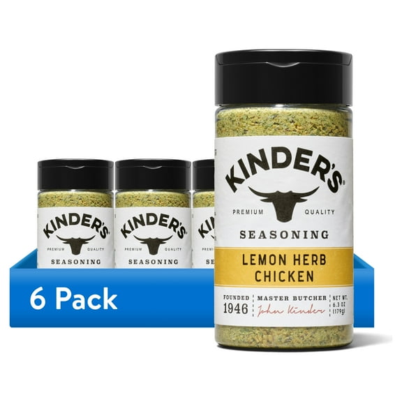 (6 pack) Kinder's Lemon and Herb Chicken Seasoning, 6.3oz