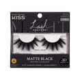 thumbnail image 1 of (6 pack) Kiss Lash Couture 16mm Matte Black Faux Mink False Eyelashes, Matte Velvet, Strip Lashes, Black, 1 Pair, 1 of 11