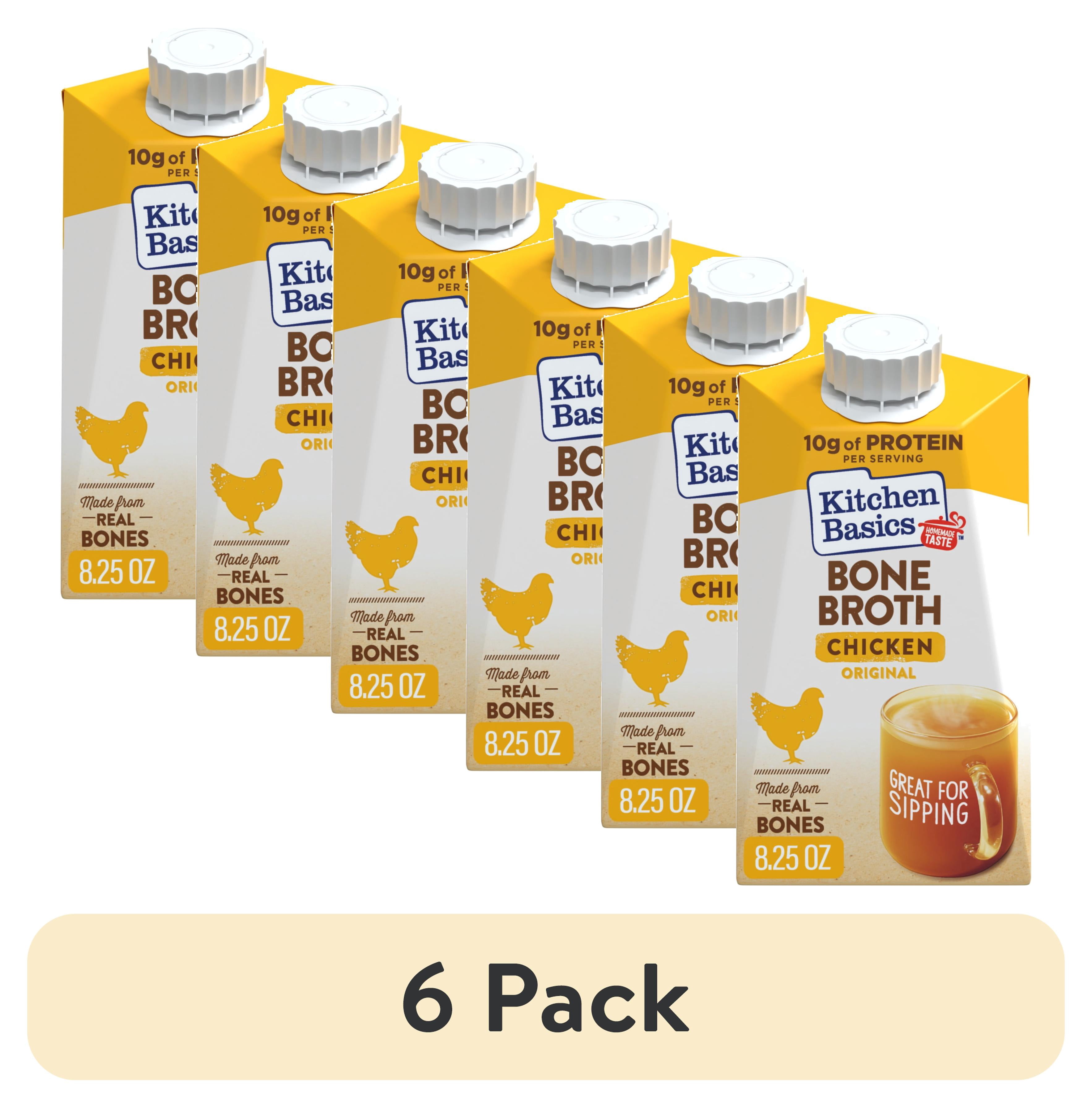 (6 pack) Kitchen Basics Chicken Bone Broth, 8.25 oz Carton