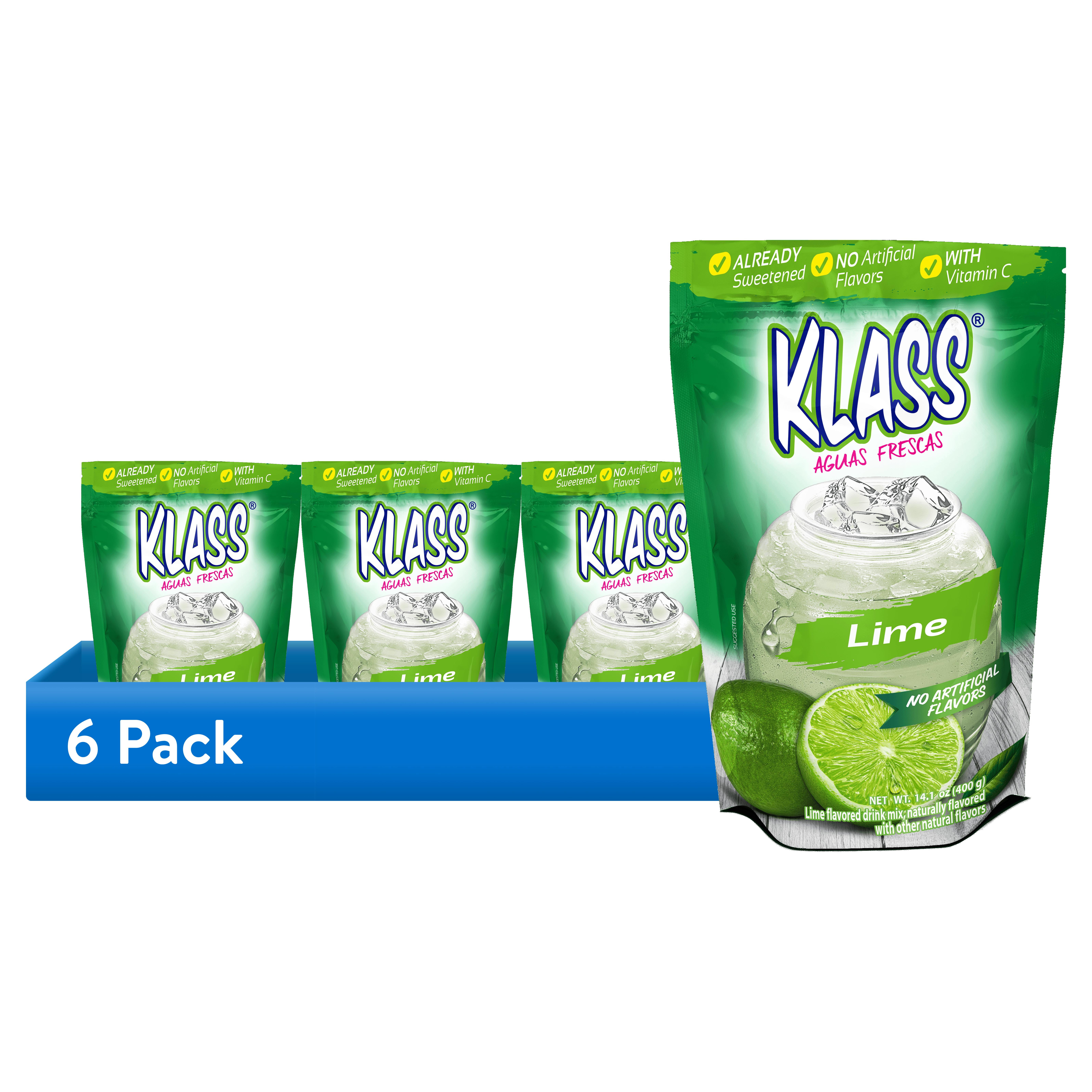 (6 pack) Klass Aguas Frescas Lemonade Flavored Drink Mix, 15.9 oz