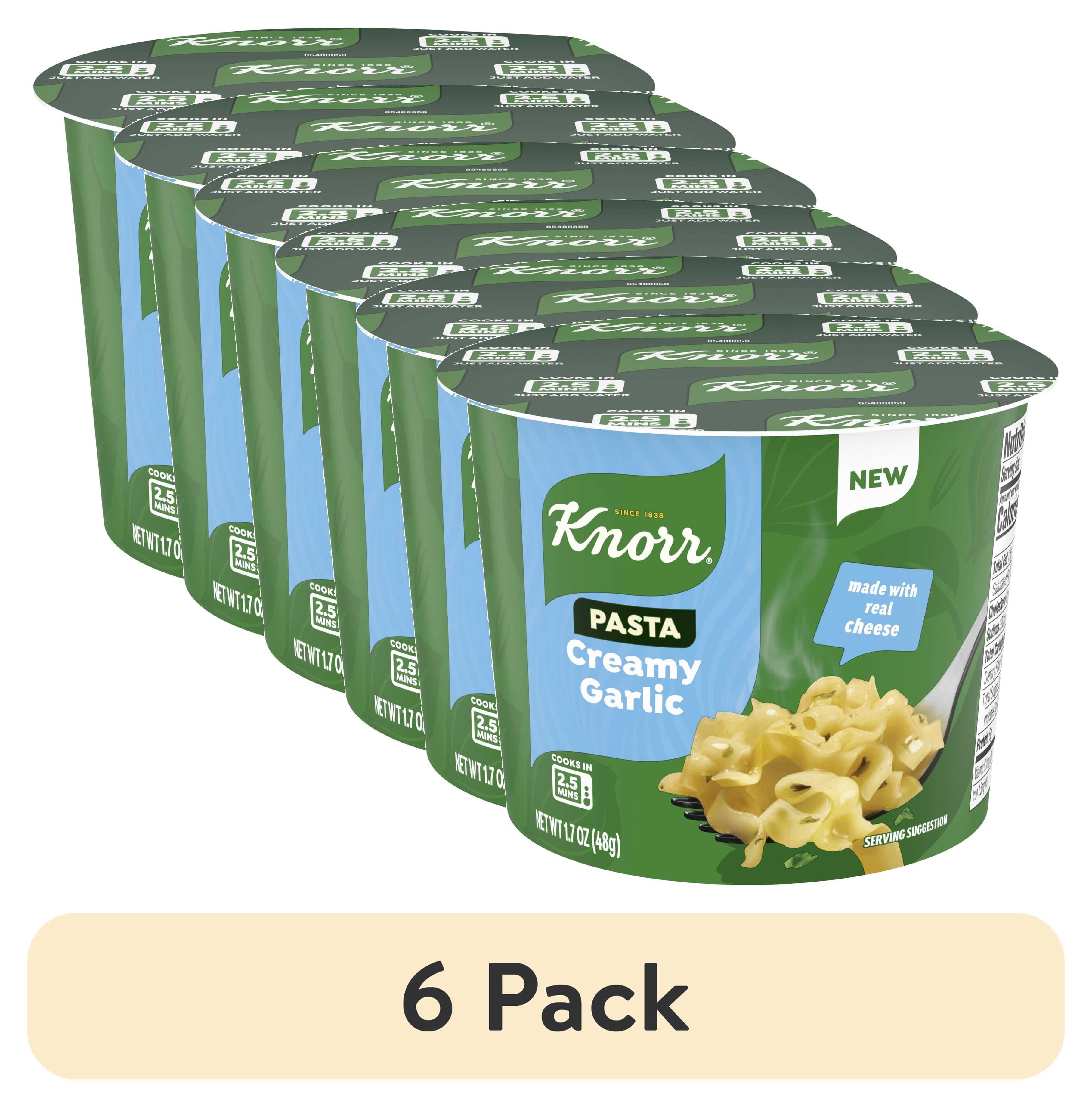 (6 pack) Knorr Sides Creamy Garlic Pasta Cup 1.7oz, Made With Real Cheese