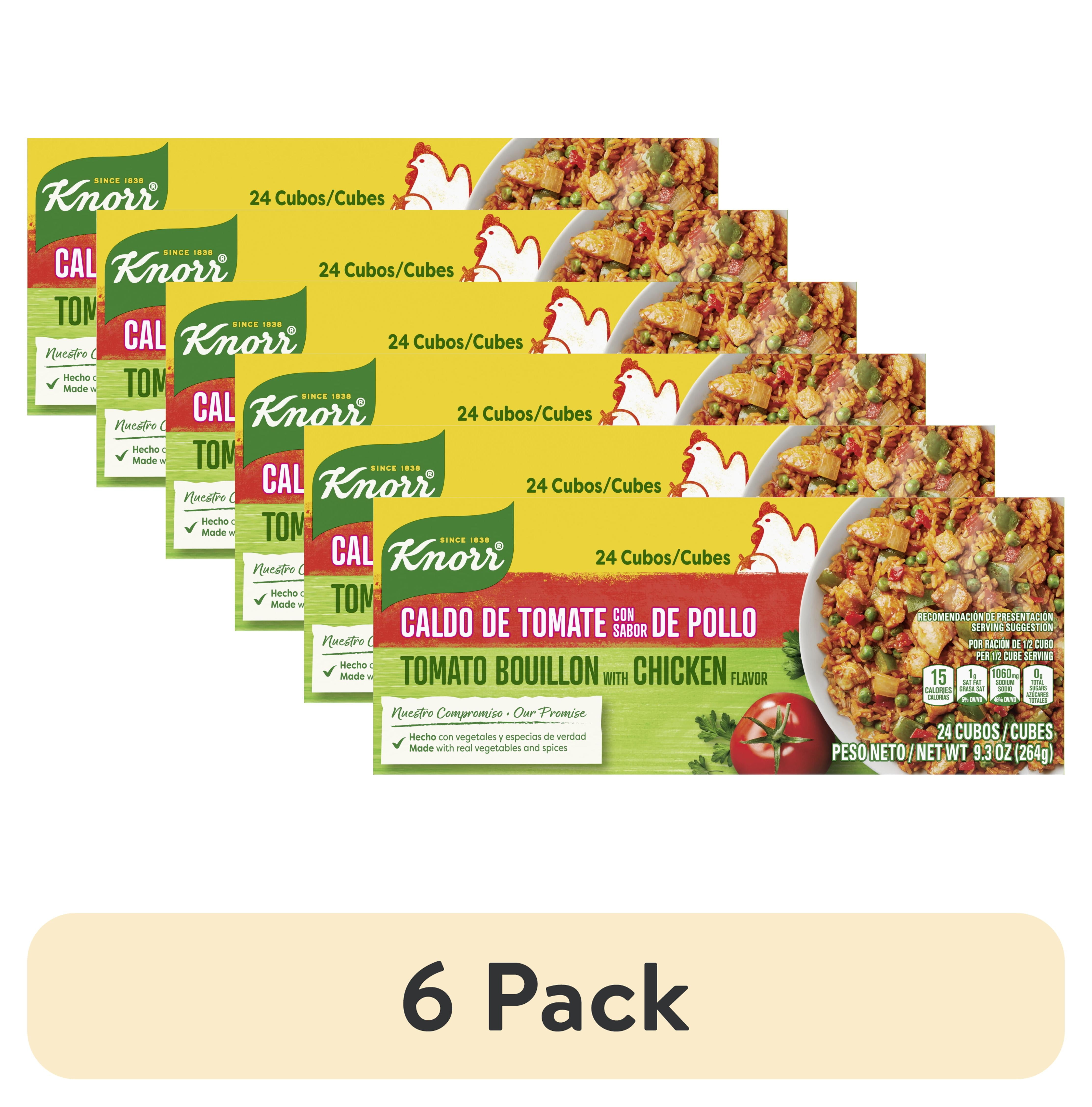 (6 pack) Knorr Tomato with Chicken Flavor Bouillon Cubes, 9.3 oz 24 Pack