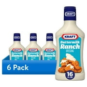 (6 pack) Kraft Buttermilk Ranch Dressing, 16 fl oz Bottle