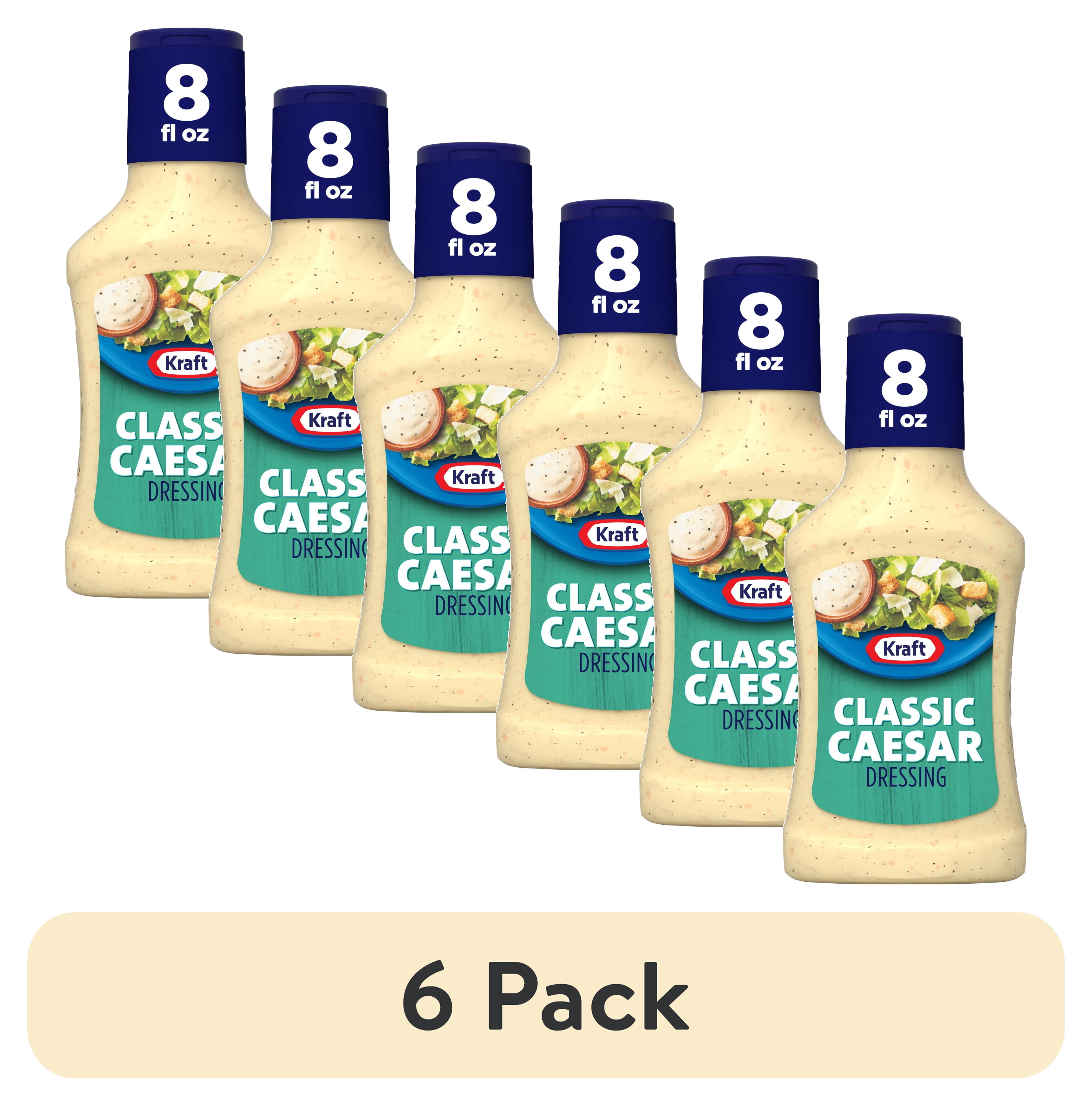 (6 pack) Kraft Classic Caesar Dressing, 8 fl oz Bottle