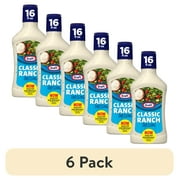 (6 pack) Kraft Classic Ranch Dressing, 16 fl oz Bottle