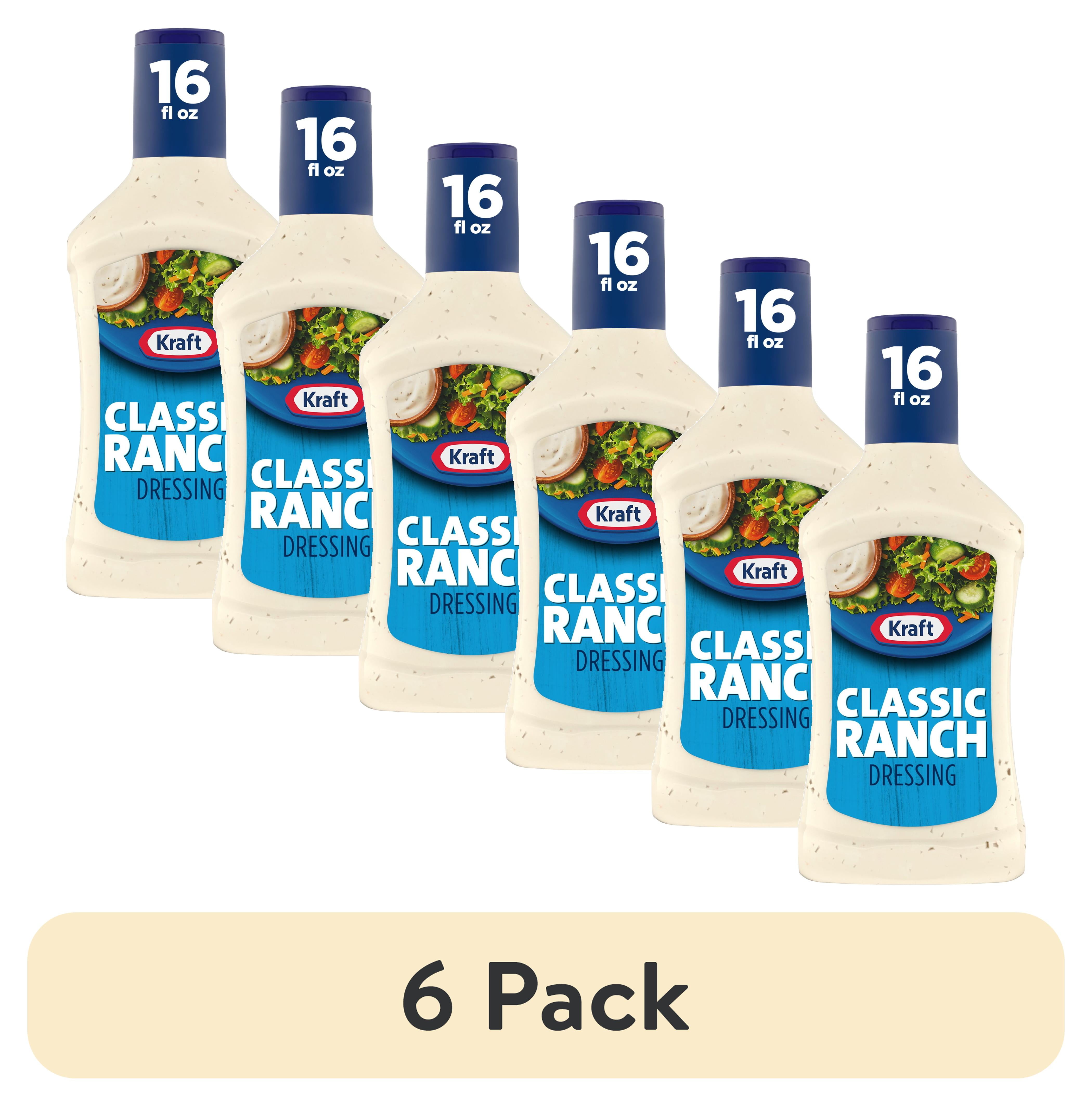 (6 pack) Kraft Classic Ranch Dressing, 16 fl oz Bottle