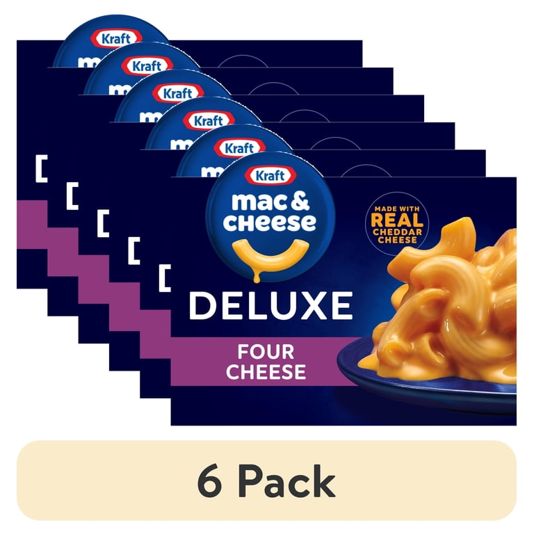 6 pack) Kraft Deluxe Mac and Cheese, 1 Box, for Easy Dinner or
