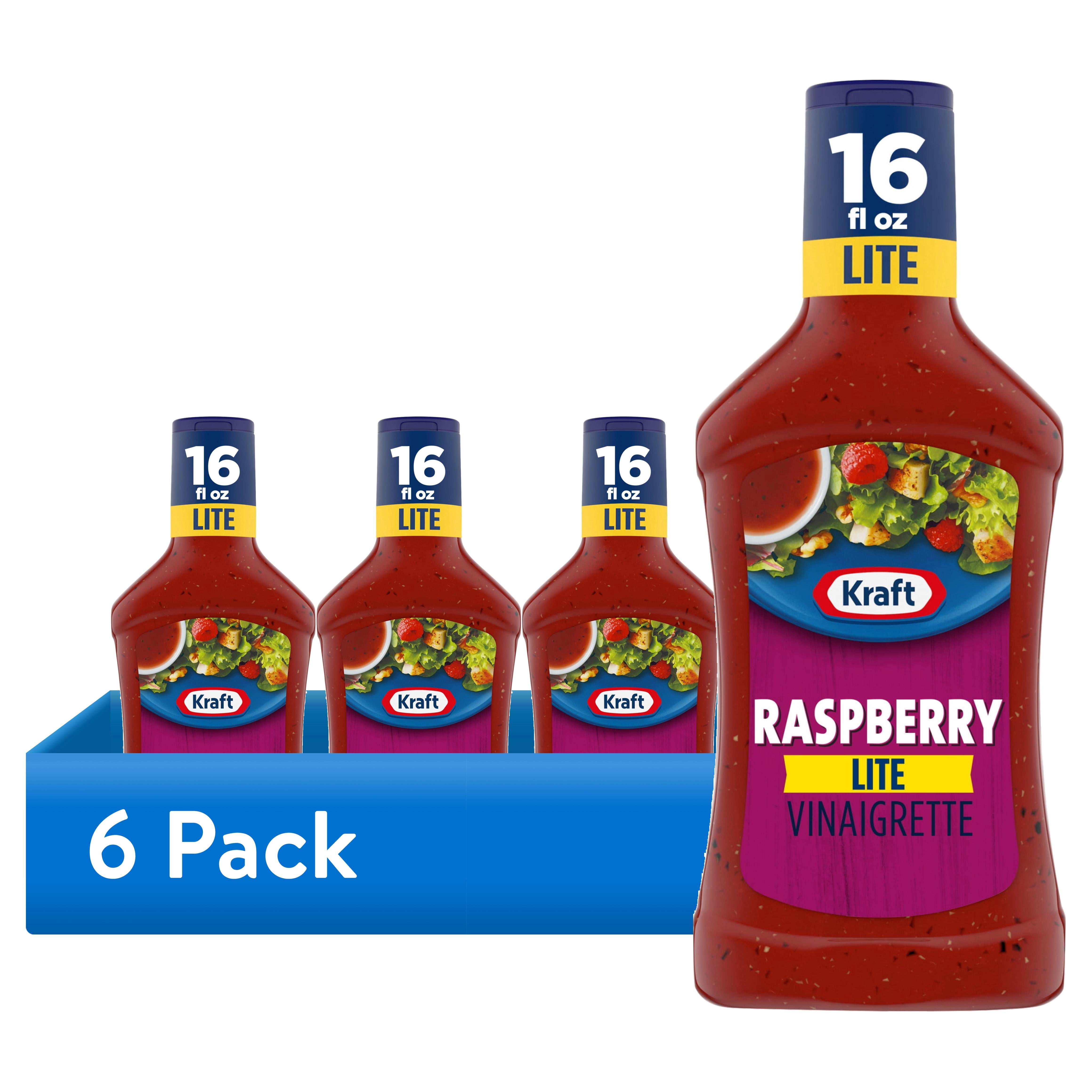 (6 pack) Kraft Lite Raspberry Vinaigrette, 16 fl oz Bottle - Walmart.com
