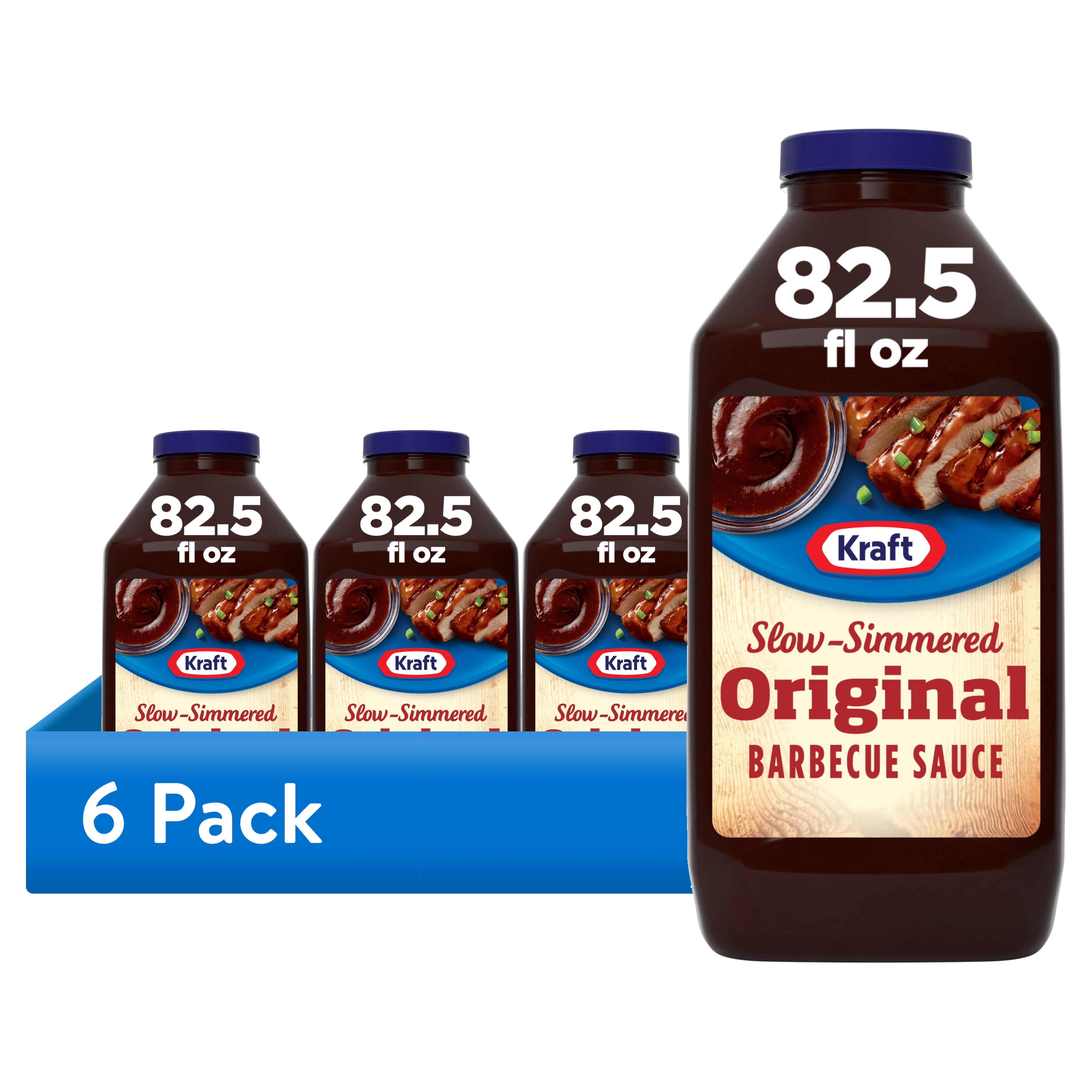 (6 pack) Kraft Original Slow-Simmered Barbecue Sauce, 82.5 oz Bottle