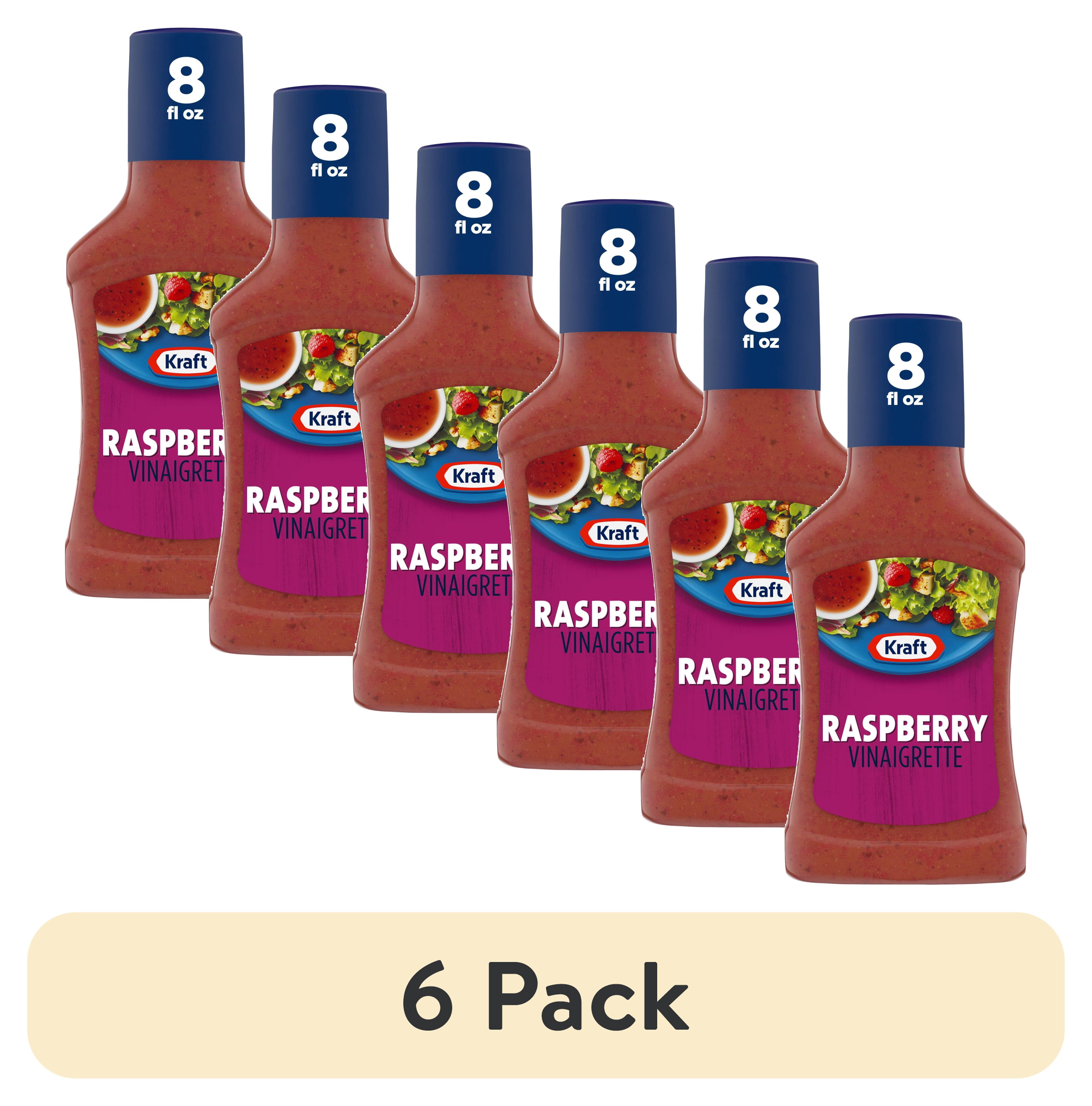 (6 pack) Kraft Raspberry Vinaigrette, 8 fl oz Bottle