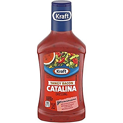 (6 pack) Kraft Tangy Bacon Catalina Dressing, 16 fl oz Bottle