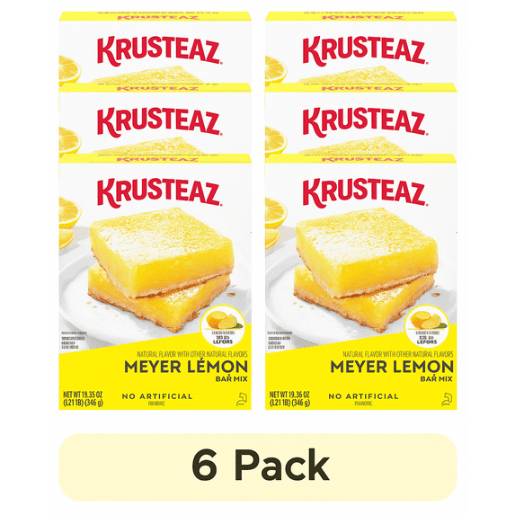 (6 pack) Krusteaz Meyer Lemon Bars Supreme Mix, 19.35 oz