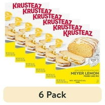 (6 pack) Krusteaz Meyer Lemon Pound Cake and Glaze Mix, 16.5 oz Box