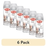6 pack Krylon Matte Finish Spray Coating, Matte, Clear, 11 oz