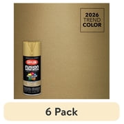 6 pack Krylon Fusion All-In-One Metallic, Metallic, Gold, 12 oz
