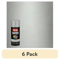 (6 pack) Krylon K02773007 Krylon Fusion All-In-One Metallic Silver Metallic 12 oz Spray Paint, Multi-Surface, (1 Piece, 1 Pack)